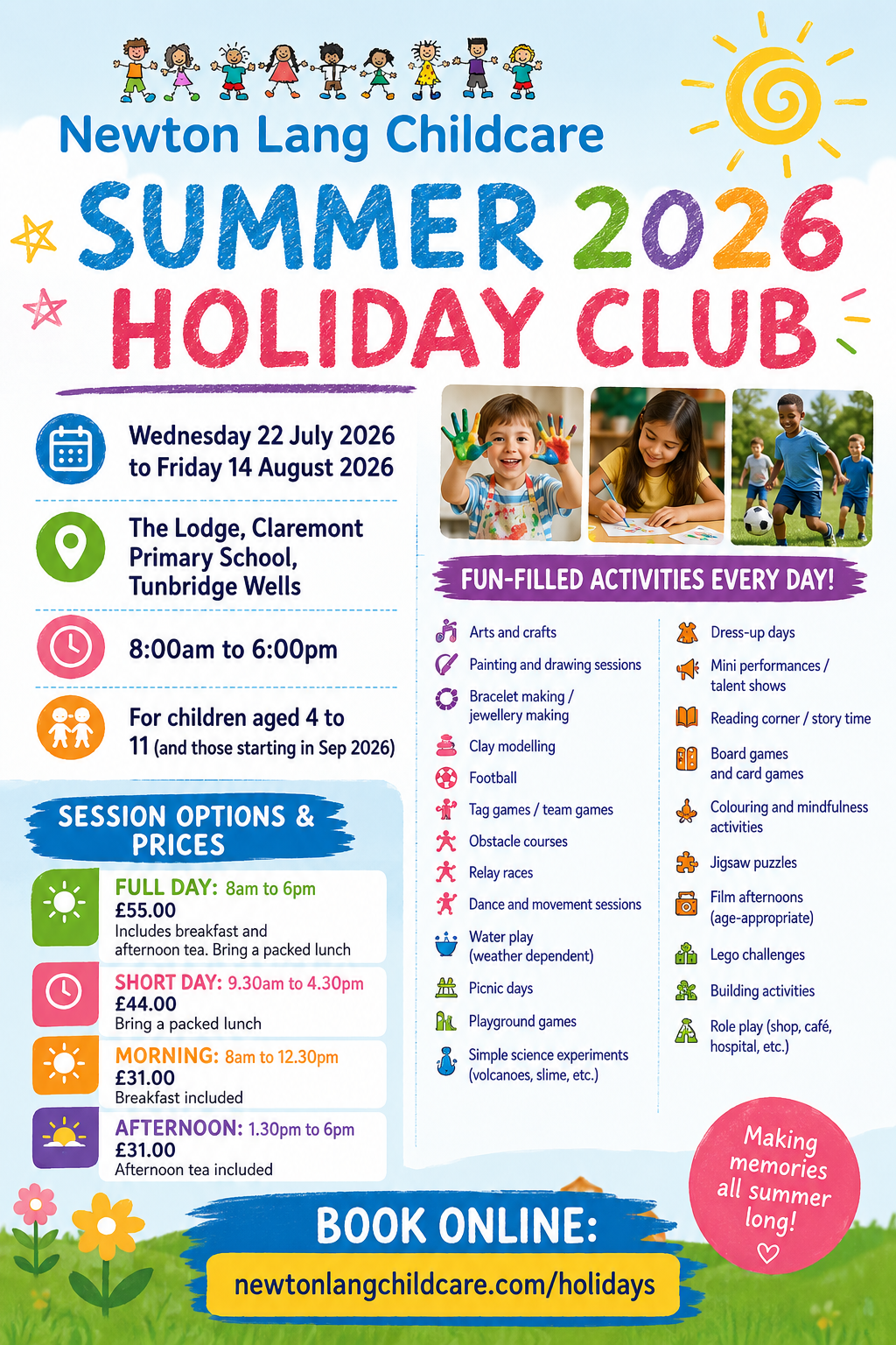Summer 2026 Holiday Club poster